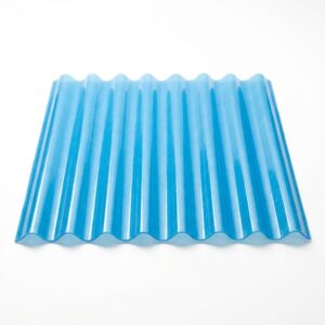 Sky blue translucent fiberglass corrugated panel for porch and parking sheds.