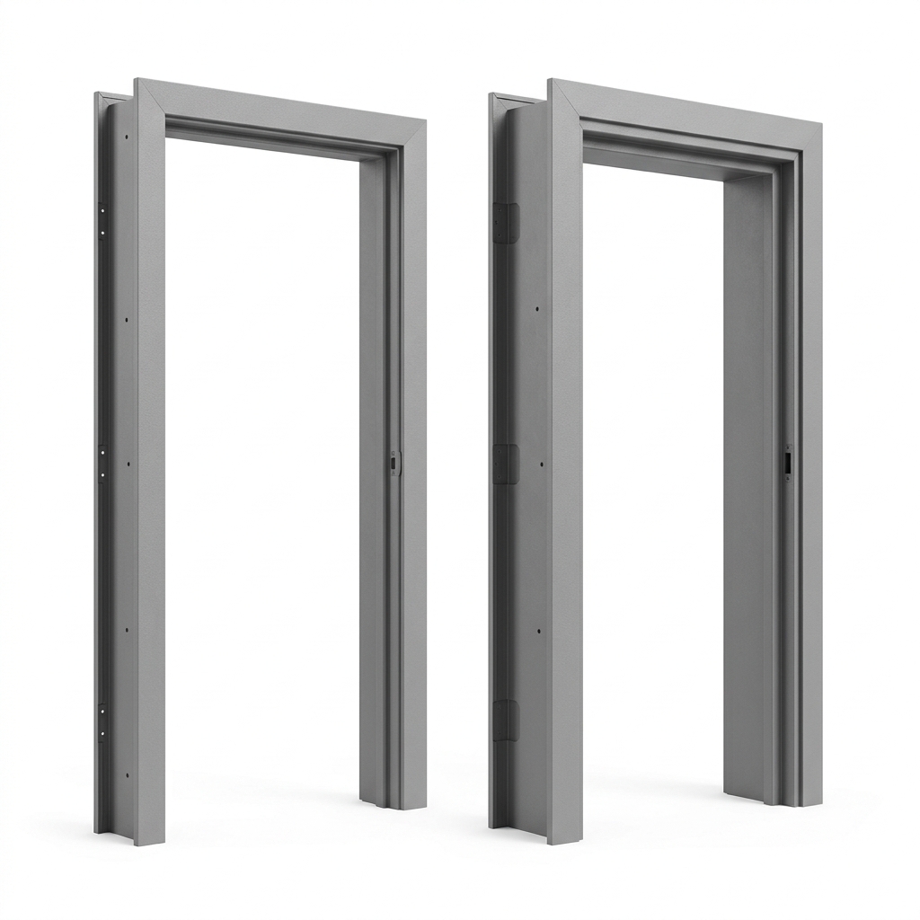 fiber-glass-door-frame-sizes-4-inch-6-inch Side by side comparison of 4 inch and 6 inch fiber glass chowkat profiles