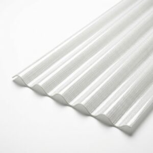 Premium fiberglass corrugated sheet with white background by Shaheen Fiber Glass Pakistan
